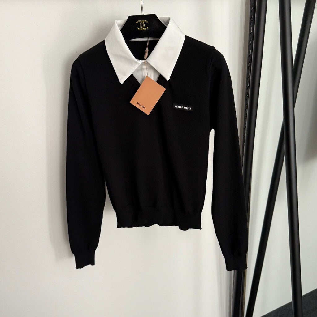 MIU MIU CARDIGAN WITH COLLAR