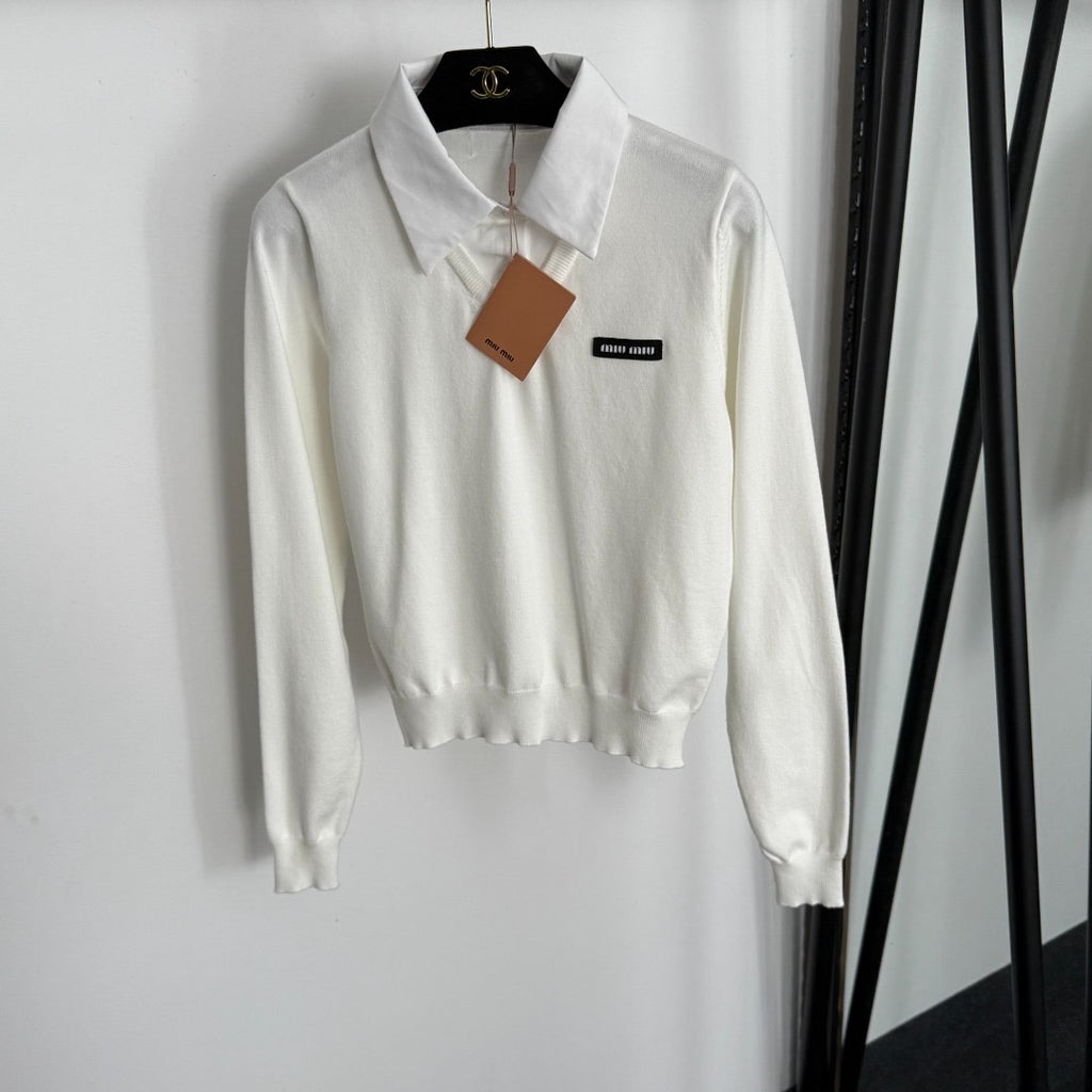 MIU MIU CARDIGAN WITH COLLAR