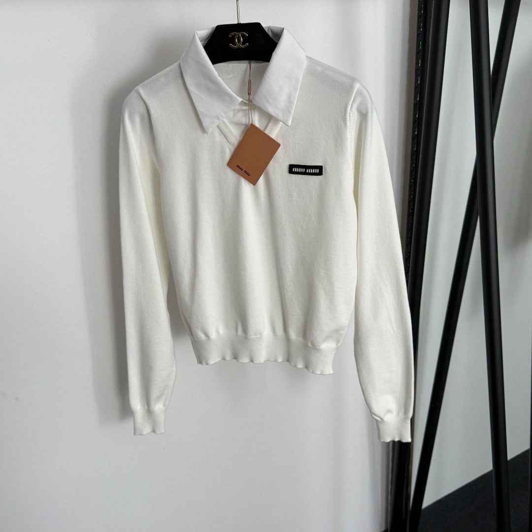 MIU MIU CARDIGAN WITH COLLAR